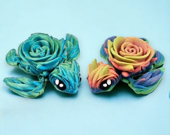 Articulated Turtle Fidget Toy - 3D Printed Flexi Turtles Flexible ADHD, Autism, Relief Anxiety - Articulating Joints for Kids and Adults