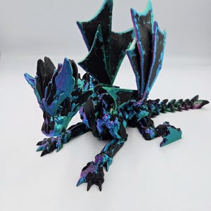 Great Stone Winged Dragon - Articulating Dragon Fidget Toys - Stress Anxiety Relief, ADHD - Large Adult Dragons image 6