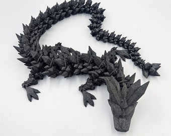 Kryształowy Smok Ruchomy Fidget Toy - Flexi Dragons Elastyczny ADHD, Autyzm, Ulgę w Lęku - Ruchome Stawy dla Dzieci i Dorosłych