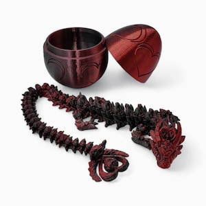 Huevo de dragón del corazón - Articulaciones articuladas de dragones de 17&quot; - Huevo de dragón misterioso del recinto giratorio con temática del corazón, TDAH, alivio del estrés