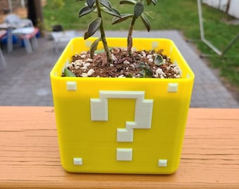Caixa de plantador Super Mario para suculentas - Suporte para suculentas Mario Bros Coin Box para uso interno e externo