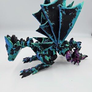 Great Stone Winged Dragon - Articulating Dragon Fidget Toys - Stress Anxiety Relief, ADHD - Large Adult Dragons image 4