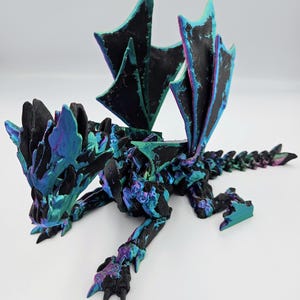 Great Stone Winged Dragon - Articulating Dragon Fidget Toys - Stress Anxiety Relief, ADHD - Large Adult Dragons image 5