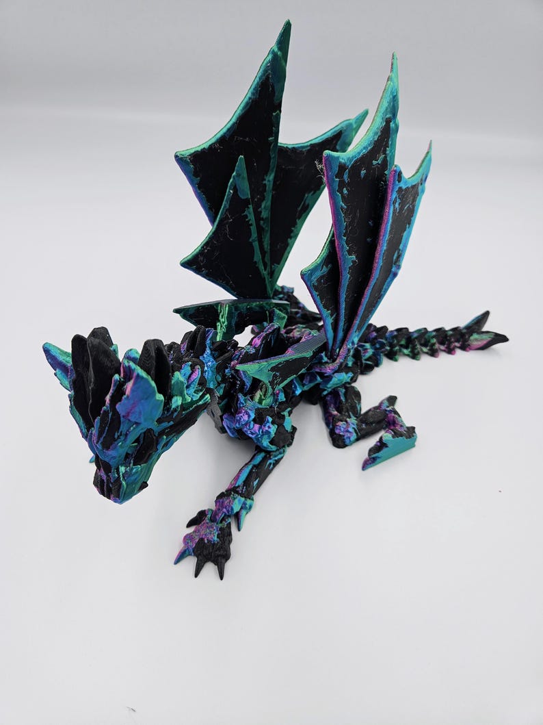 Great Stone Winged Dragon - Articulating Dragon Fidget Toys - Stress Anxiety Relief, ADHD - Large Adult Dragons image 7