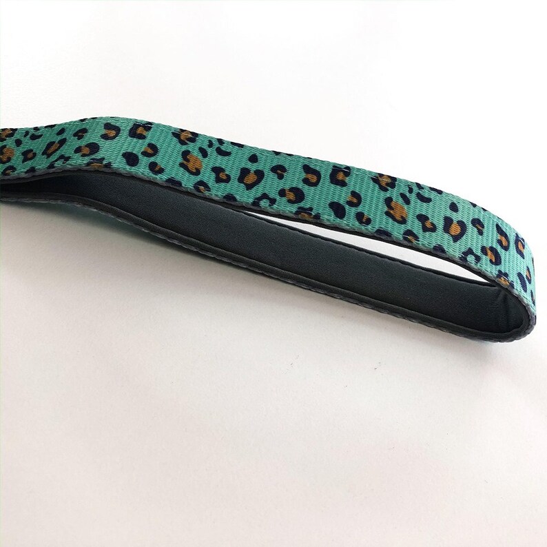 puppy lead dog lead walkwear fun dog leash Seafoam Leopard print Dog Leash