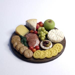Charcuterie Board, 1:12 Scale, Realistic Dollhouse Miniature Food, Deli, Handmade