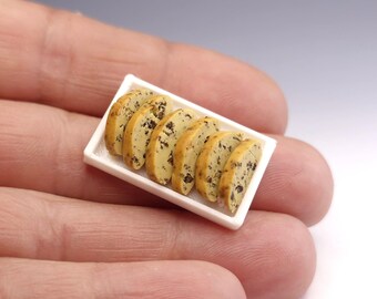 1:12 Scale Miniature Mandel Bread (Mandelbrot) – Realistic Jewish Purim Cookies, Dollhouse Food, Jewish Bakery Pastry