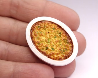 1:12 Scale Miniature Potato Kugel – Jewish Passover Casserole, Realistic Dollhouse Food