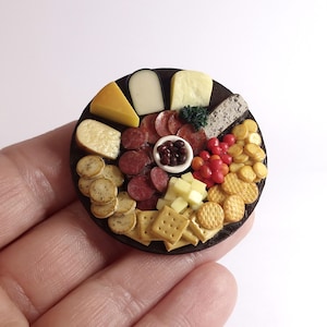 Charcuterie Board, 1:12 Scale, Realistic Dollhouse Miniature Food, Deli, Handmade