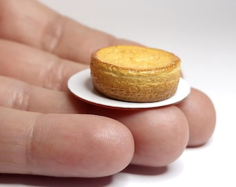 Miniature Cheesecake - 1:12 Scale, New York Style, Realistic Dollhouse Miniatures,  Food, Dessert