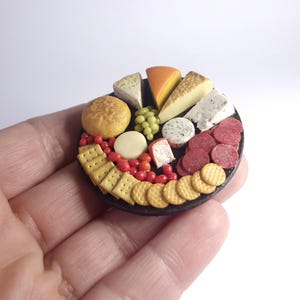 Charcuterie Board, 1:12 Scale, Realistic Dollhouse Miniature Food, Deli, Handmade