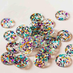 Nachhaltiges Acrylkonfetti rund in Wunschfarbe – Mix selbst zusammenstellen – Partydeko/Tischdeko für Hochzeit, Geburtstag, Babyshower