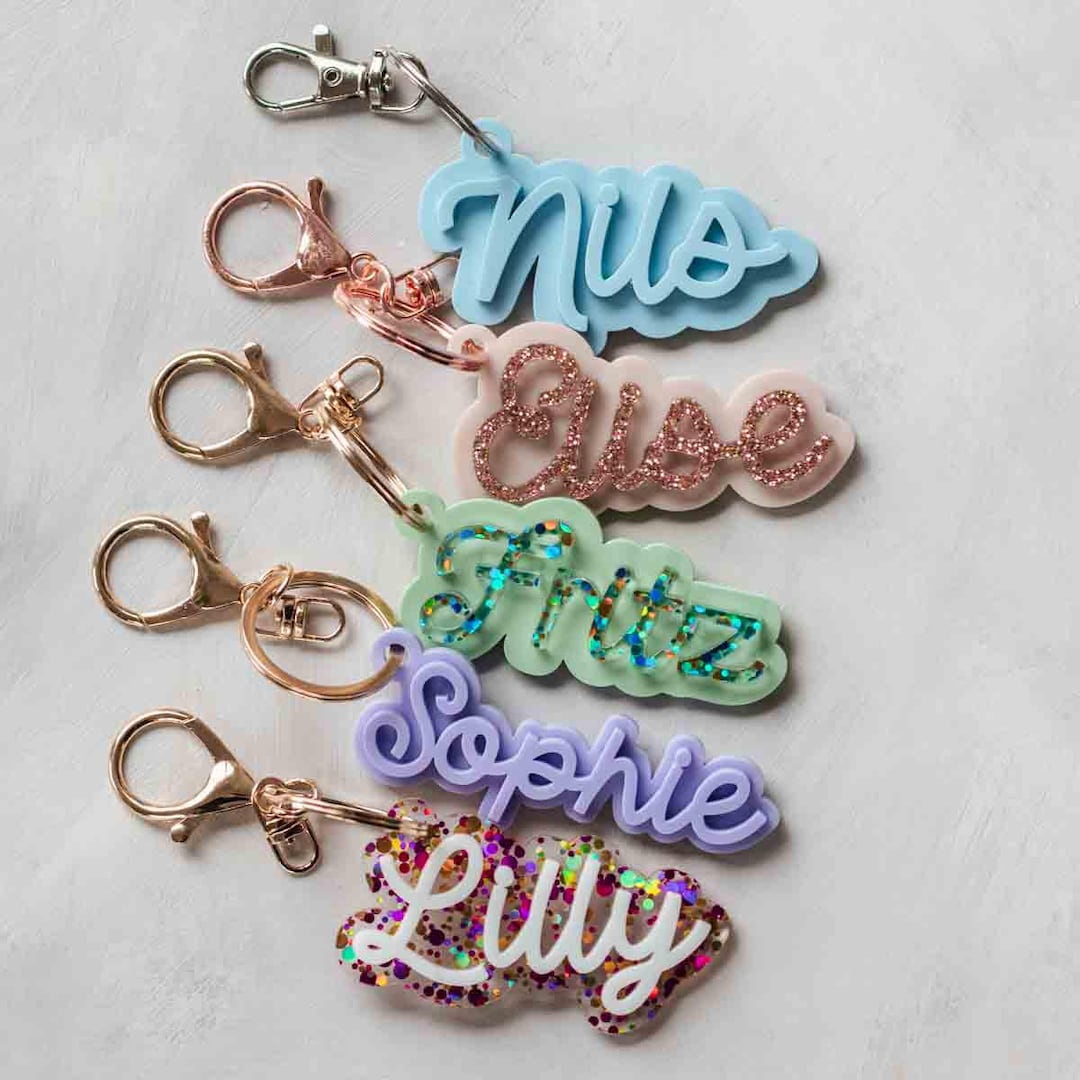 Personalized Keychains With Names | Two-layered | Individual | Gift ...