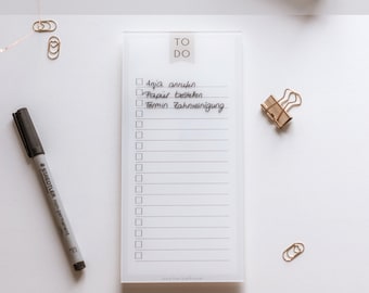 Acrylic Pad To Do List | wipeable notepad