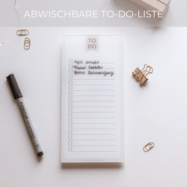 Acryl-Pad To Do Liste | abwischbarer Notizblock