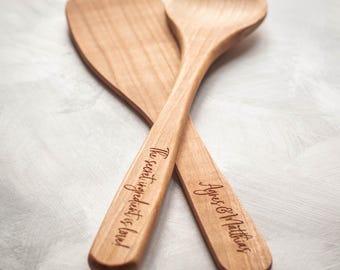 Personalized cooking spoon/spatula with engraving | Personalized to your wishes | Souvenir, gift for weddings, housewarmings, Mother's Day & Father's Day