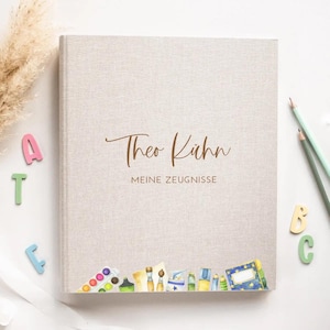 Ordner / Zeugnismappe / Kindergartenordner / Ringbuch personalisiert | Design Schule