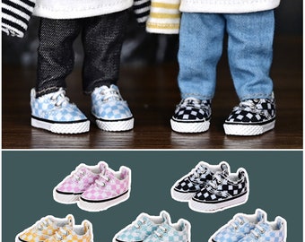 Zapatos a cuadros de 5 colores Obitsu11 zapatos de ropa Nendoroid Sneakers zapatos de lona Zapatos casuales con cordones