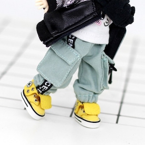 Nendoroid clothes letter pocket pants Obitsu11 clothes trendy cool pants