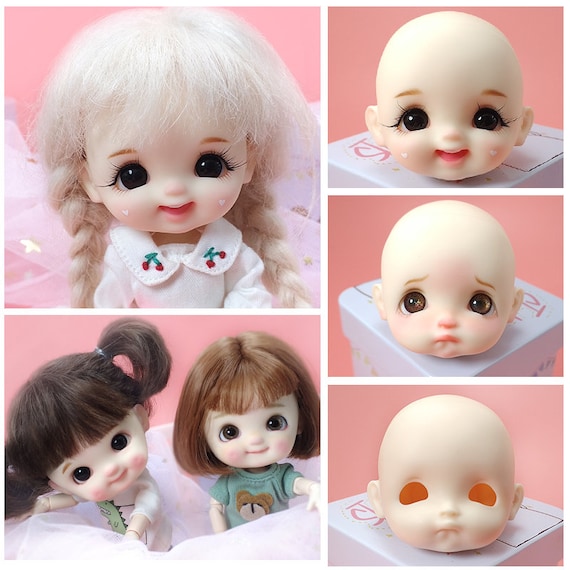 YMY Head OB11 Cute 1/12BJD Makeup Doll Head Joint Doll Head DIY