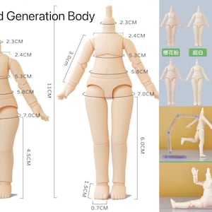 YMY body second generation ob11 body clay figure jointed movable doll can be connected to GSC body head bjd doll