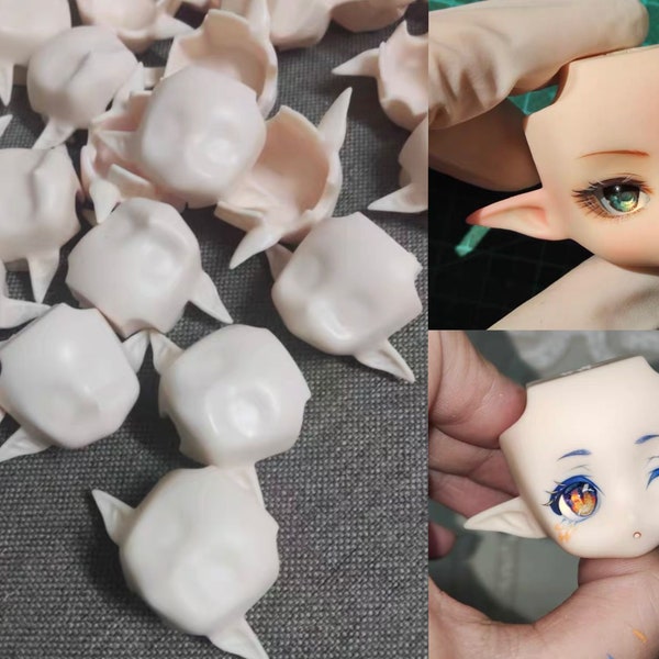 gsc ob11 elf ears blank face long ears modeling face see details resin material non pvc