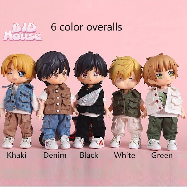 Obitsu11 clothes long pants dolls overalls PICCODO、1/12 BJD GSC pants 6 colors