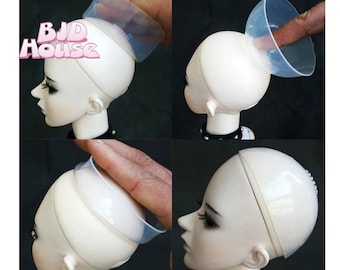 1/8 1/6 1/4 1/3 Head Clear Silicone Wig Cap Protection Cover for BJD Doll Anti-Slip MSD SD Dollfie Protector