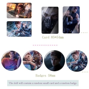 Love and Deepspace 10cm doll Valko plush doll Cute Werewolf Printed body A card and a badge as a free gift image 2