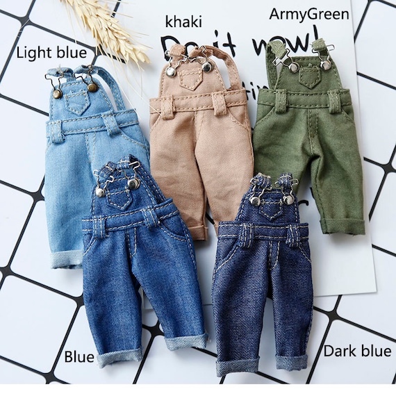 オビツ11 服 ファッション パンツ 人形 デニム オーバーオール