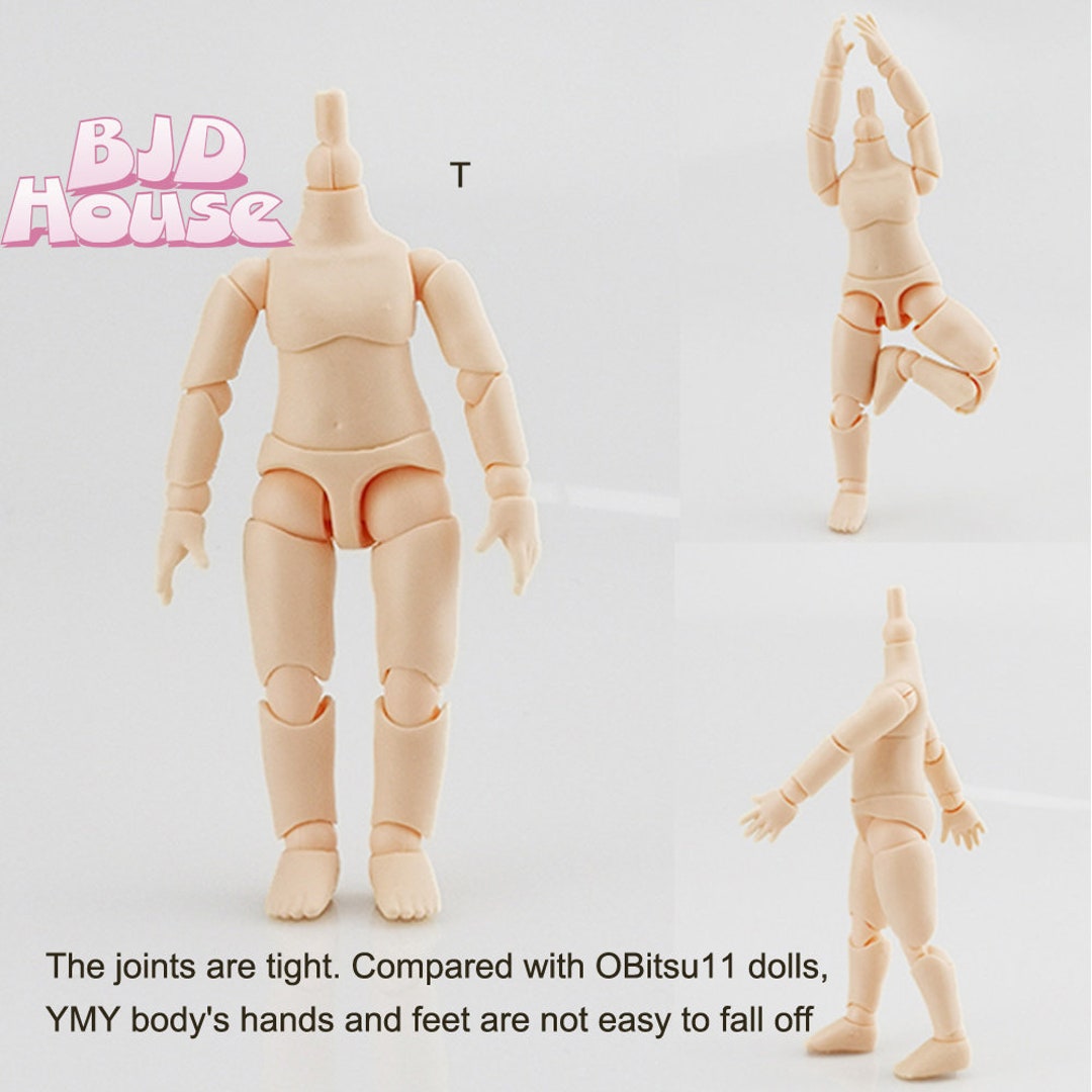 obitsu 11CM Doll toys YMY body suitable for GSC head ob11 BJD doll body  spherical joint doll toy hand set - Realistic Reborn Dolls for Sale