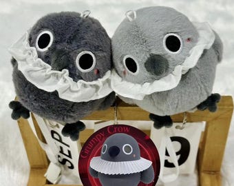 Love and Deepspace Sylus doll  Grumpy Crow plush 12cm Backpack accessories ita bag accessories Zayne Snowman Xavier Rabbit Ball Rafayel doll