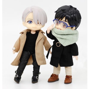 Buttoned Long Trench Coat Overcoat Nendoroid clothes Obitsu11 1/12BJD clothes Windbreaker