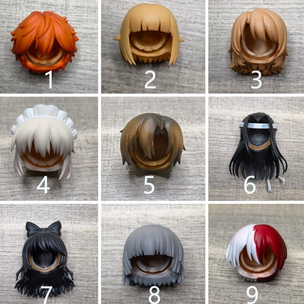 Nendoroid hair Nendoroid short hair long hair color changeable