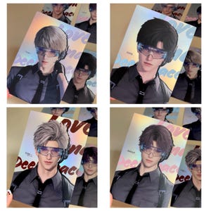 Cartes postales Love and Deepspace Cadres photo en acrylique Xavier Zayne Rafayel Sylus セイヤ、レイ、ホムラ、シン、심성훈、이서언、기욱、진운 Peut être personnalisé