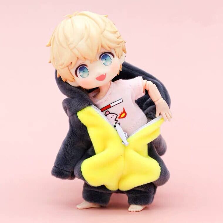 Jrelecs 17cm Doll Clothes, Outfits For Clothes Set, Dolls Keychain Accessories, Faking Animal Style Outfit Jumpsuit (Doll Not Included