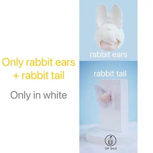 UFdoll body 1/12 BJD body Body for Nendoroid for obitsu11 body monster body Rabbit ears + tail