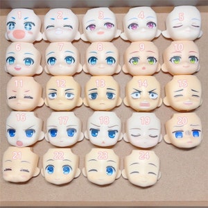 Nendoroid blaue Augen grüne Augen Lächeln schielen Nendoroid Augen geschlossenes Nendoroid Gesicht