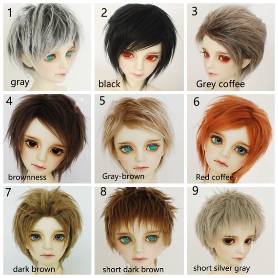 新品#ハンドメイドハーフウイッグ1114 BJD ウィッグ 1/3 1/4 1/6 1/8 1/12 ファッションヘアドール
