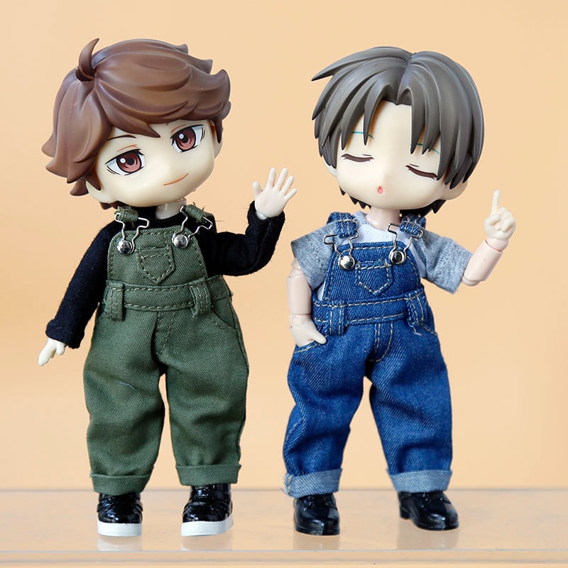 オビツ11 服 ファッション パンツ 人形 デニム オーバーオール ズボン