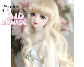 BJD wig 25 colors to choose from 1/3 1/4 1/6 1/8 Fashion long wig big wavy curly hair SD wig pullip wig LATI wig Custom wigs