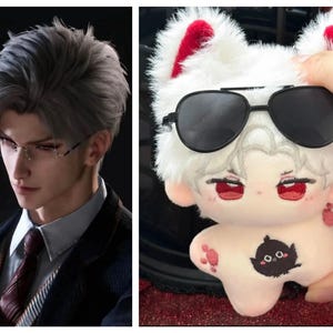 Love and Deepspace Sylus 10 cm handgefertigte Plüschpuppe シン、bungi ♥ doll Schlüsselanhänger Doll Bag zubehör 10 cm plüsch Kleidung