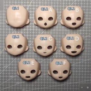 Pure white face Nendoroid Eye Opening Panel ob11 Eye Opening Blank Face open eyes smile mouth shocked mouth