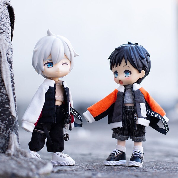 Manteau décontracté à manches longues Veste hip hop Vêtements Nendoroid Obitsu11 1/12BJD manteau