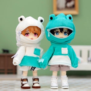 Frog sweater coat Fashion trend hooded top Nendoroid clothes obitsu11 coat