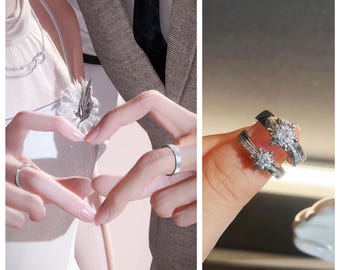 RAJAS リング　2個セット ORSA JEWELS Hiphop 925 Sterling Silver Zircon Rings for Men
