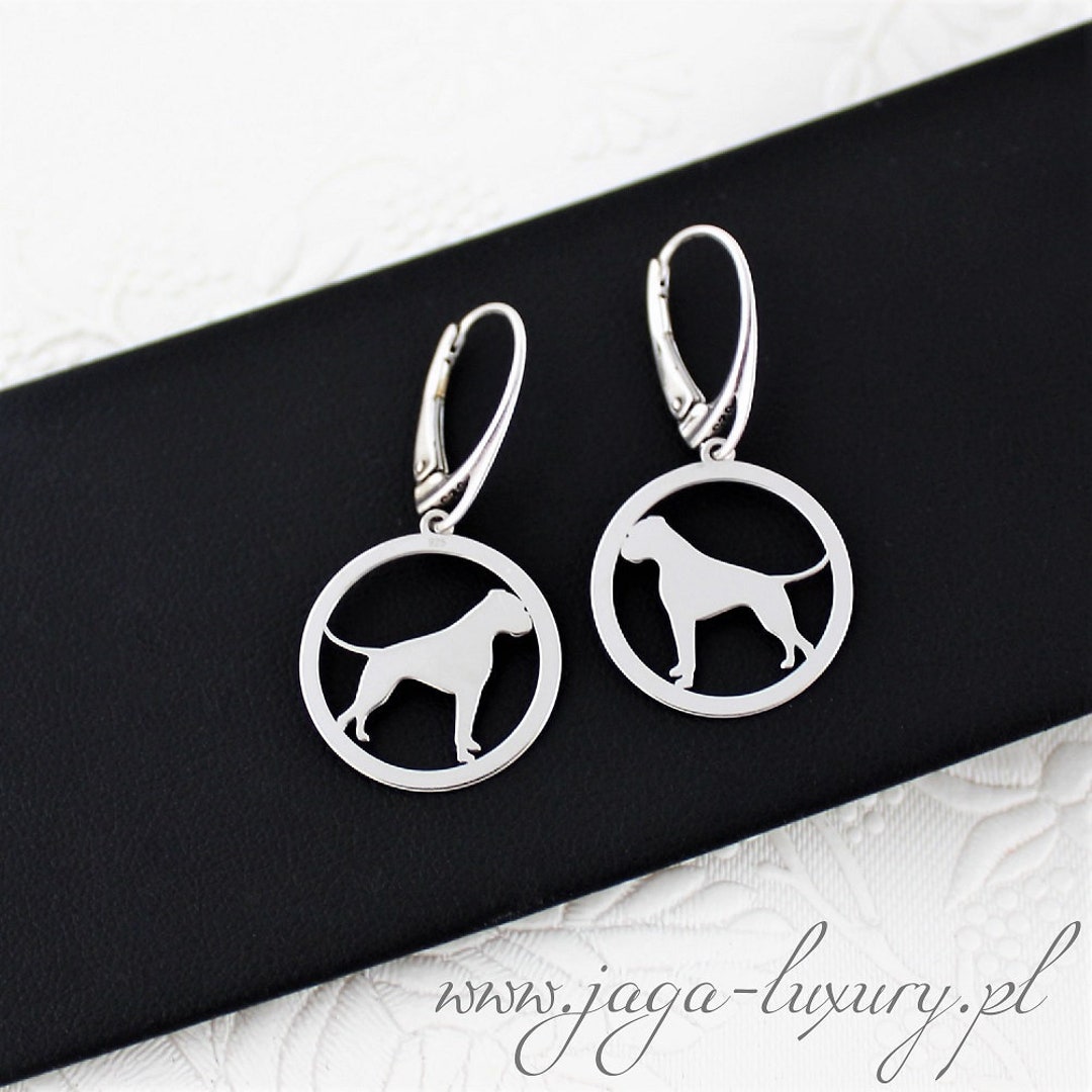 Boxer Dog Earrings. Sterling Silver Ag. Jewelery With Boxer Etsy