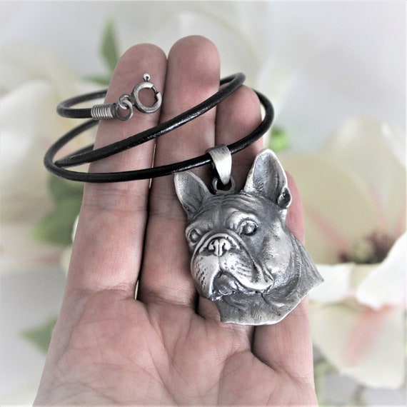 French Bulldog Charm Oxidized Sterling Silver French Bulldog Charm Oxidized Sterling Silver