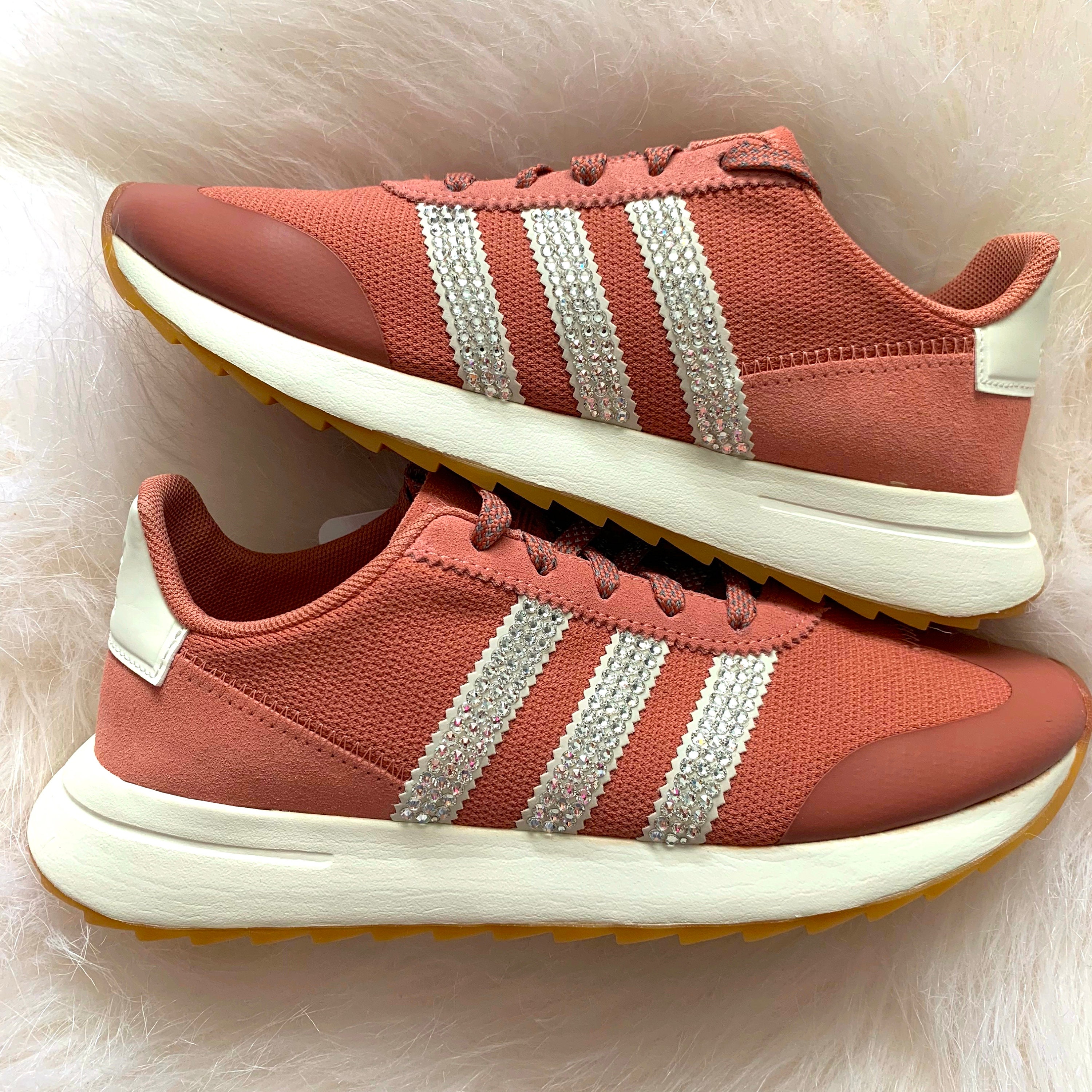 adidas flashback raw pink & white shoes