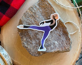 Winter Figure Skater Sticker - Ice Skating Vinyl Skater